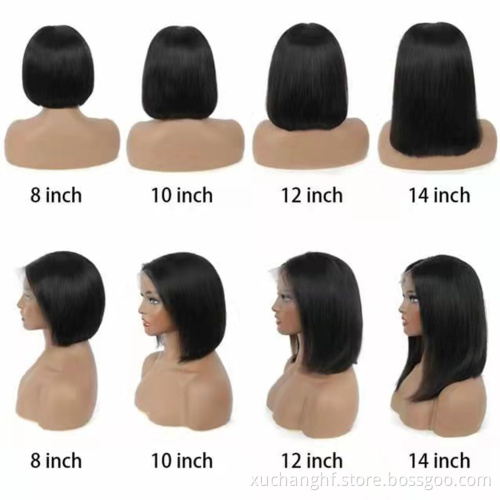 2X6 4X4 human hair bob closure wigs wholesale brazilian straight lace closure wigs